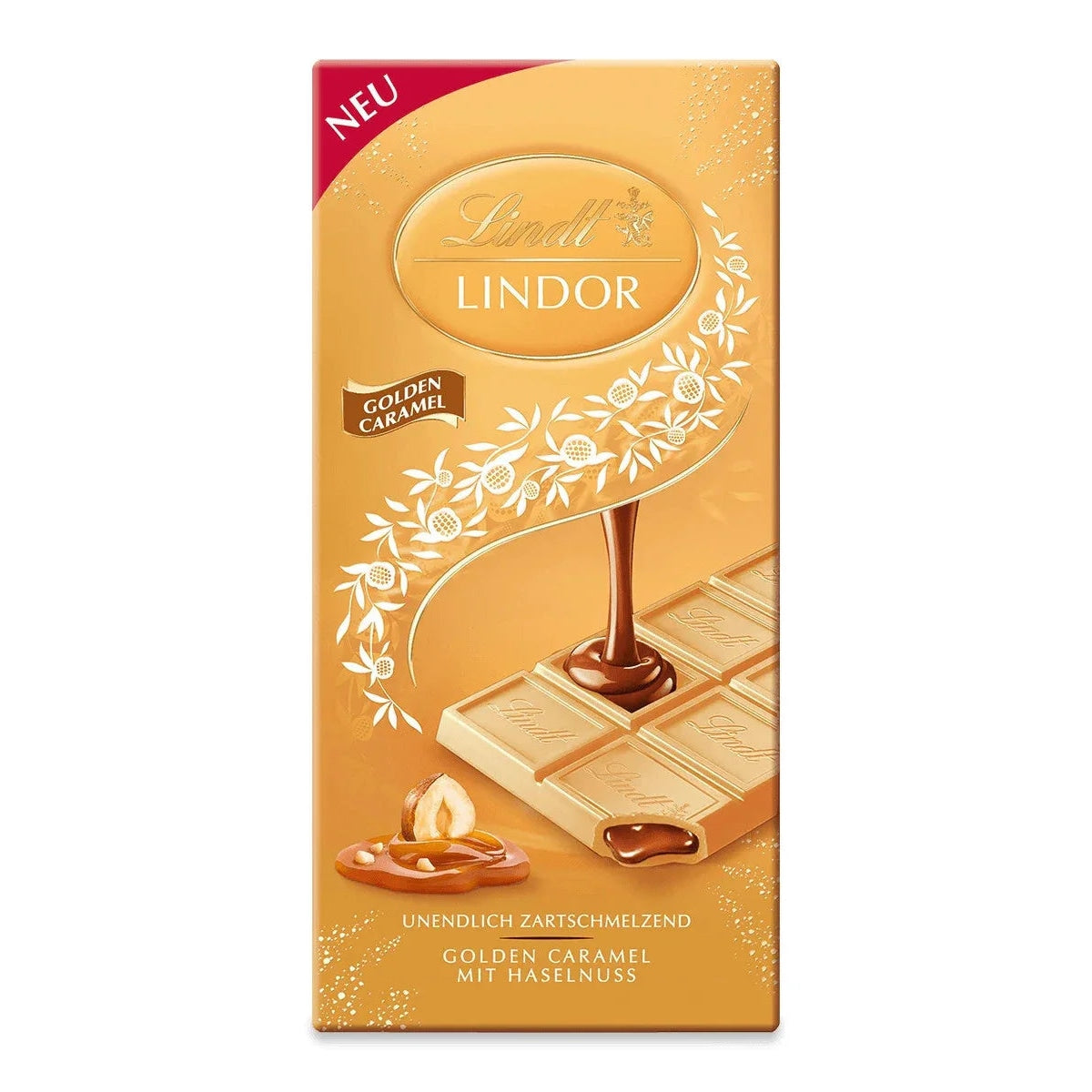 Lindt Tafel LINDOR Golden Caramel Schokolade Weiss Haselnuss 100g 58c806-2