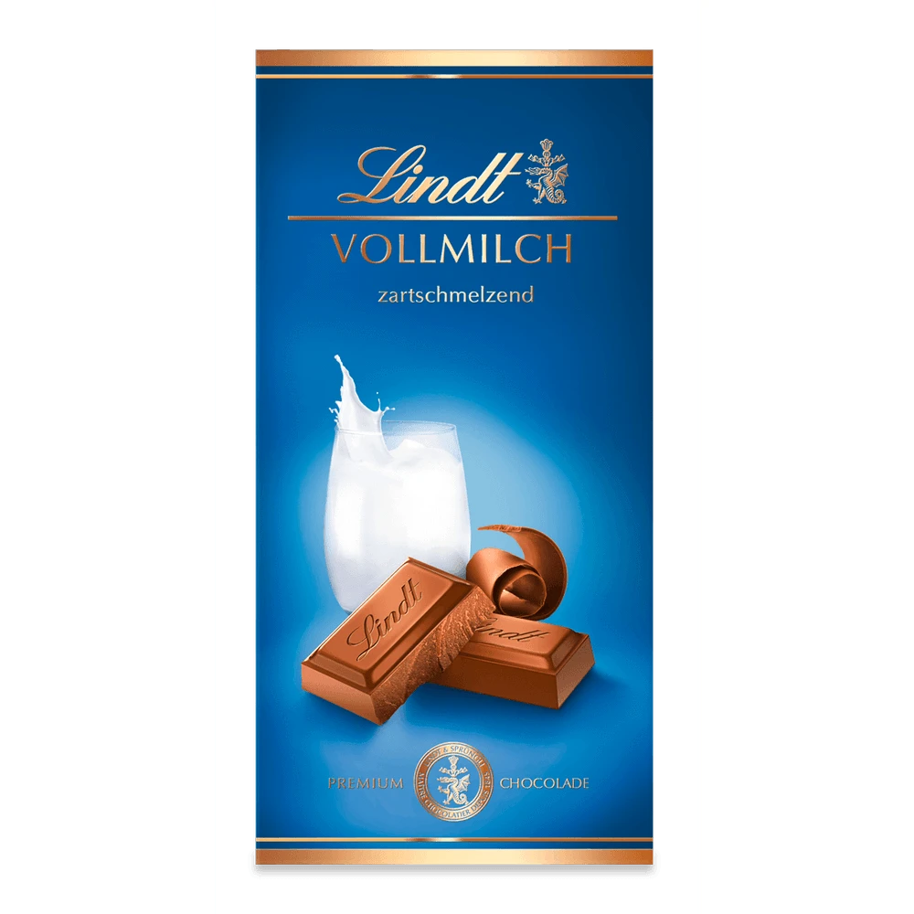 Lindt Vollmilch Schokolade 100g Tafel