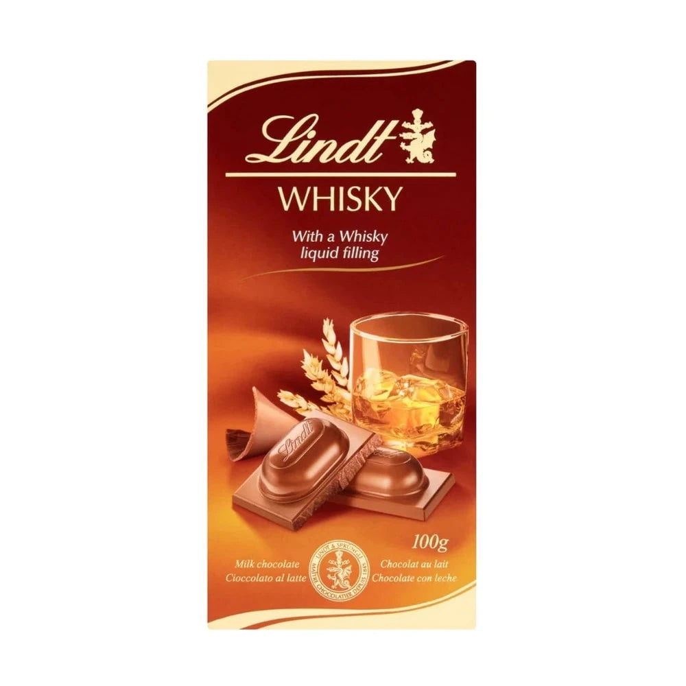 Lindt Vollmilch Schokolade Whisky Füllung 100g Tafel