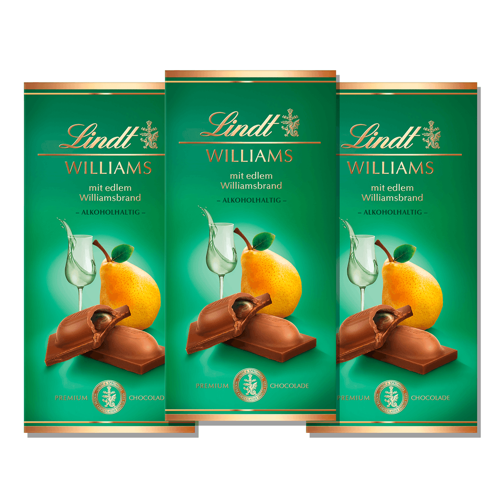 Lindt Williams Vollmilch Tafel 3x 100g