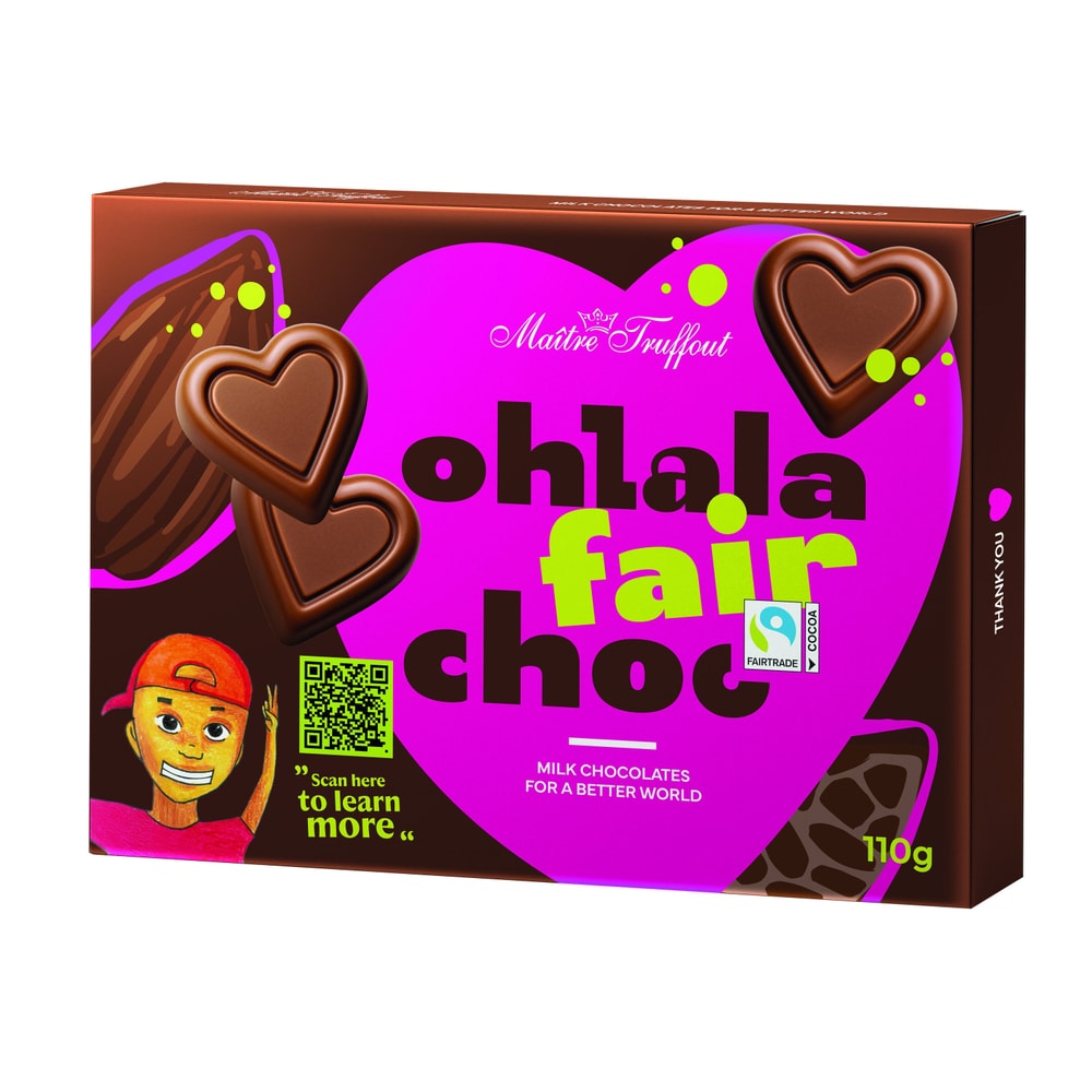 Maître Truffout Ohlala Herzpralinen mit Haselnusscremefüllung 110g