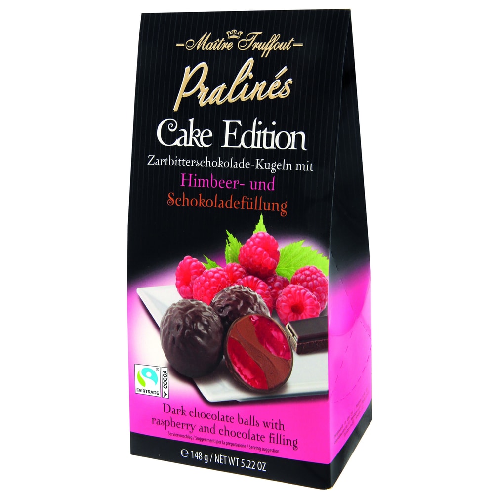 Maître Truffout Pralinen Cake Edition - Himbeer & Zartbitterschokolade 148g
