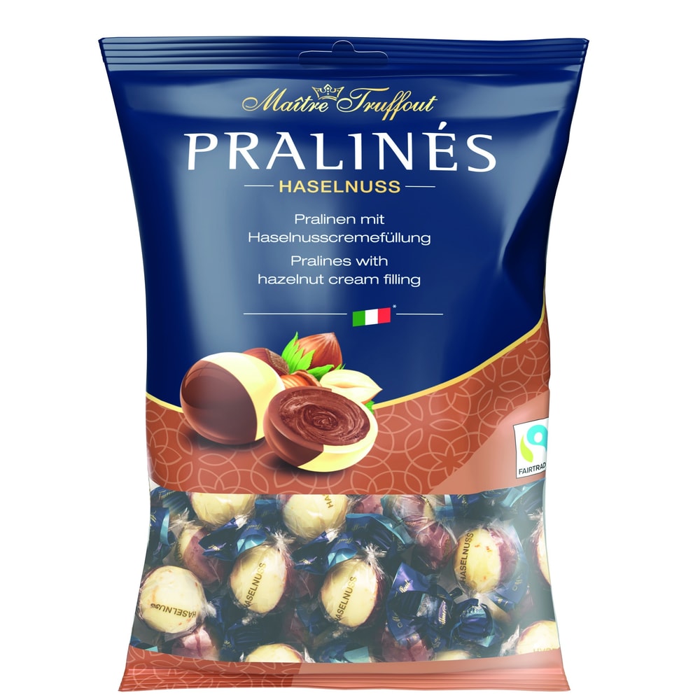 Maître Truffout Pralinen Duo mit Haselnusscremefüllung 125g