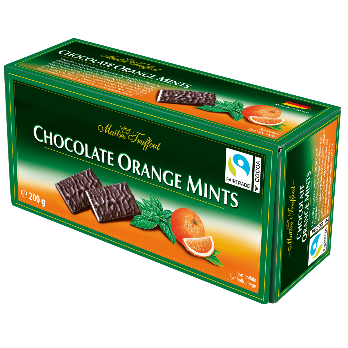 Maitre Truffout Chocolate Orange Mints - Zartbitter Täfelchen Orange/Minze 58c806-2