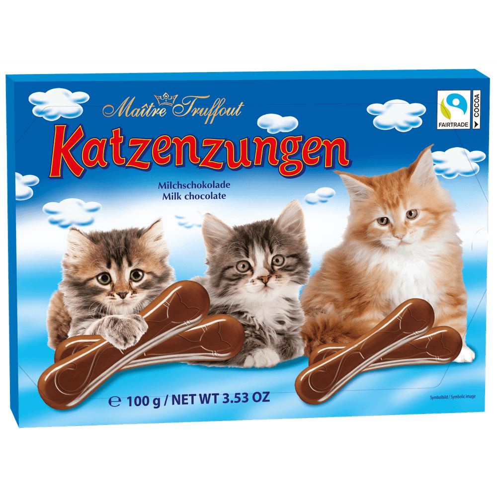 Maitre Truffout Milchschokolade Katzenzungen 100g