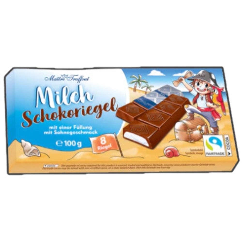 Maitre Truffout Milchschokolade Sahnecremefüllung Schokolade, 100g