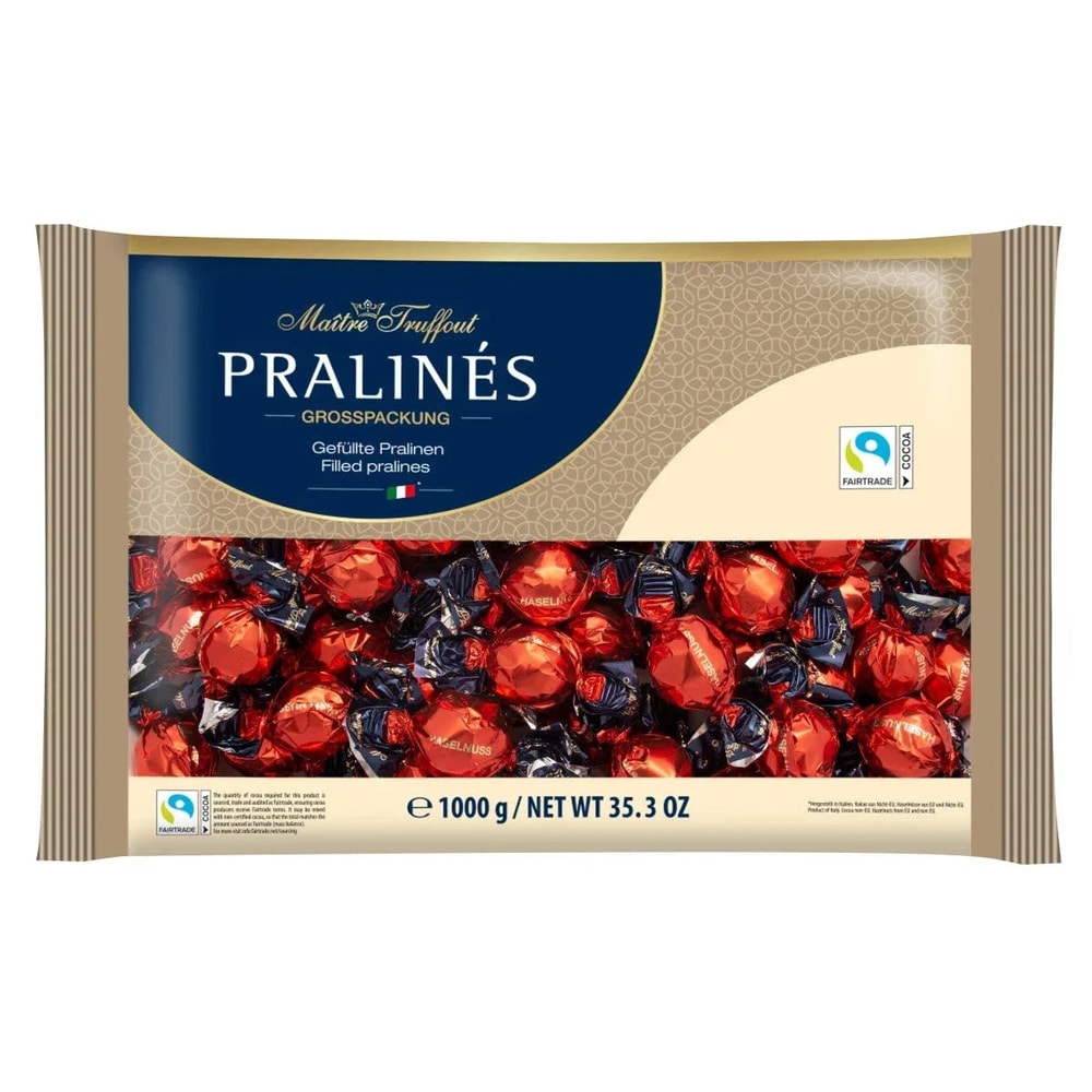 Maitre Truffout Pralinen Rot Gold Haselnusscreme 1000g