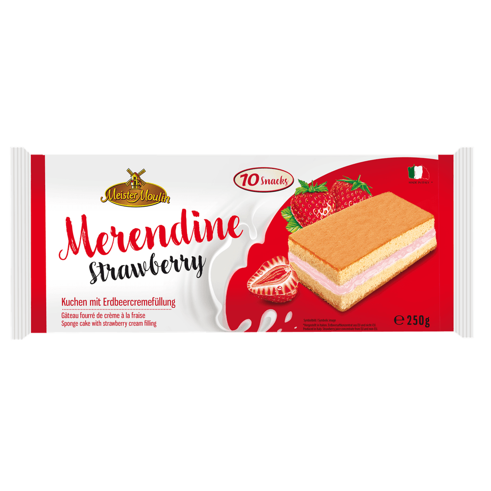 Meister Moulin Kuchenschnitten mit Erdbeercreme 250g