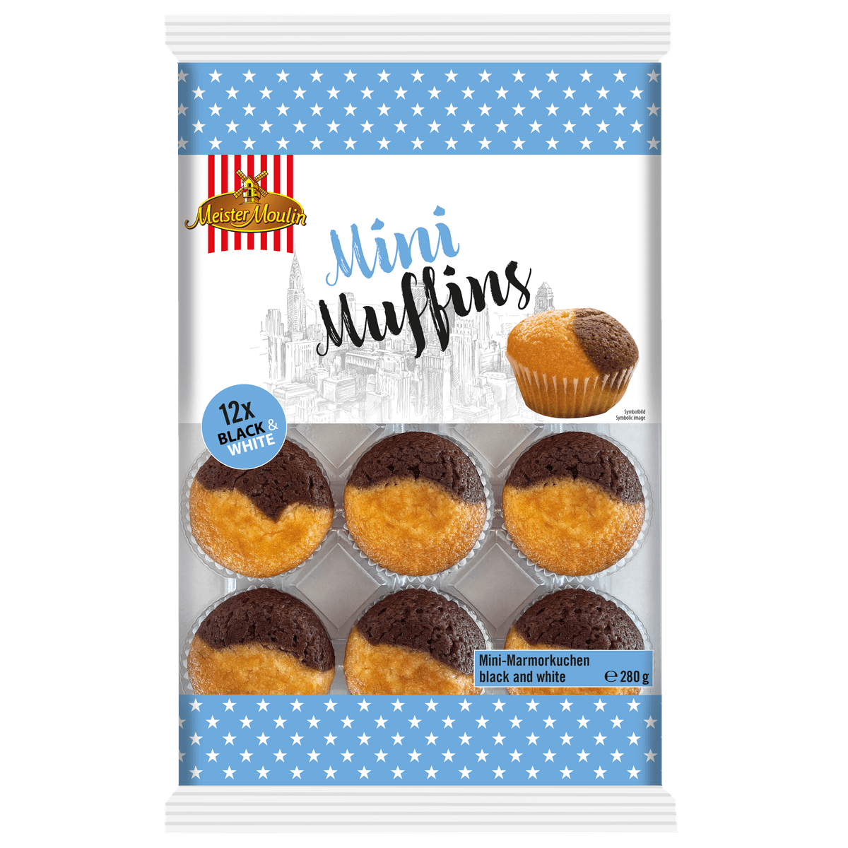 Meister Moulin Mini Muffins Black & White 12er 280g 58c806-2