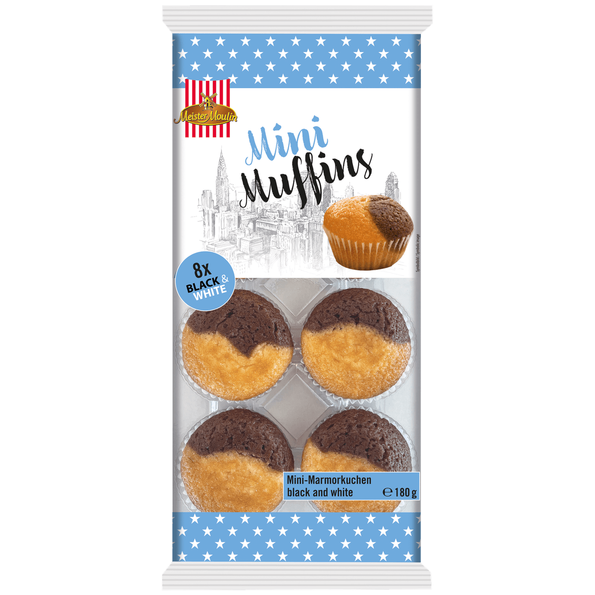 Meister Moulin Mini Muffins Black & White 8er 180g 58c806-2