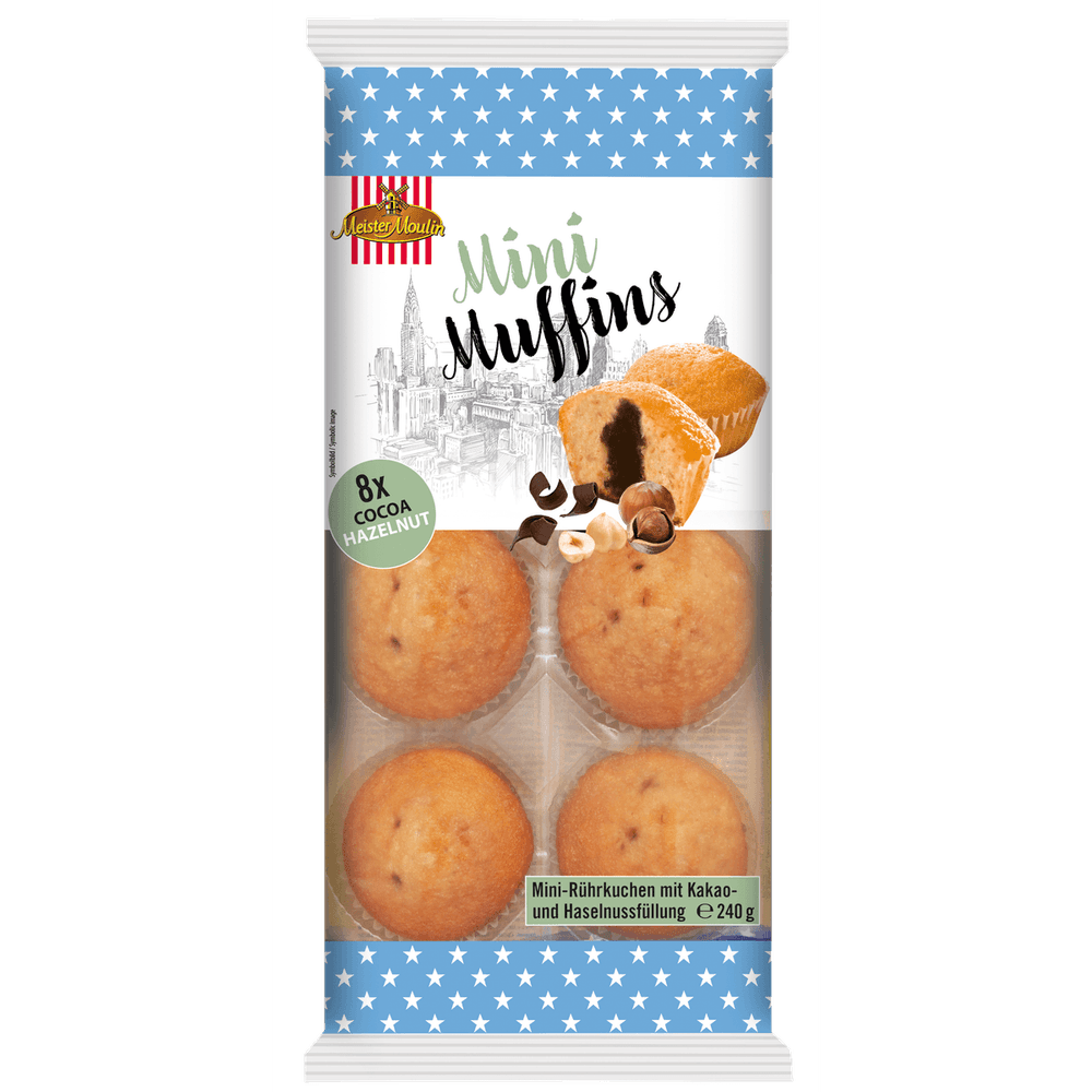 Meister Moulin Mini Muffins Cocoa & Hazelnut 8er 240g kakaofreie