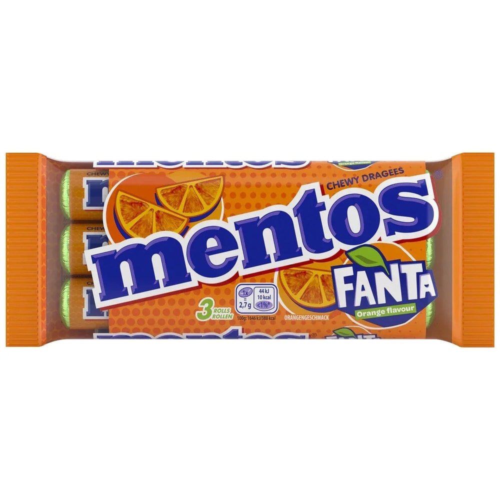 Mentos Fanta Dragees Orange 3x37,5g