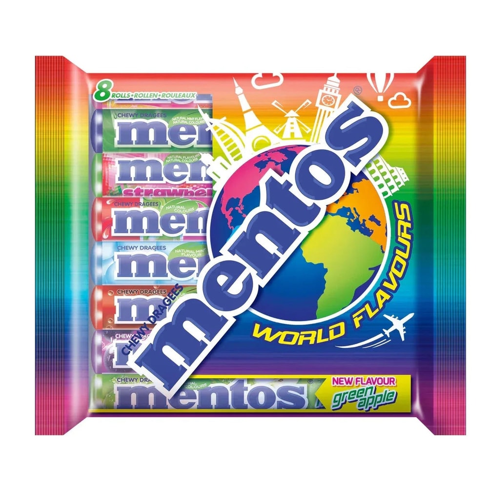 Mentos World Flavours Kaubonbon 8x37,5g - 300g