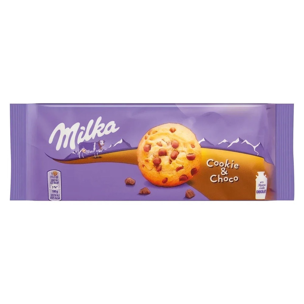 Milka Cookie Choco Weizenkekse Alpenmilch Schokostückchen 135g