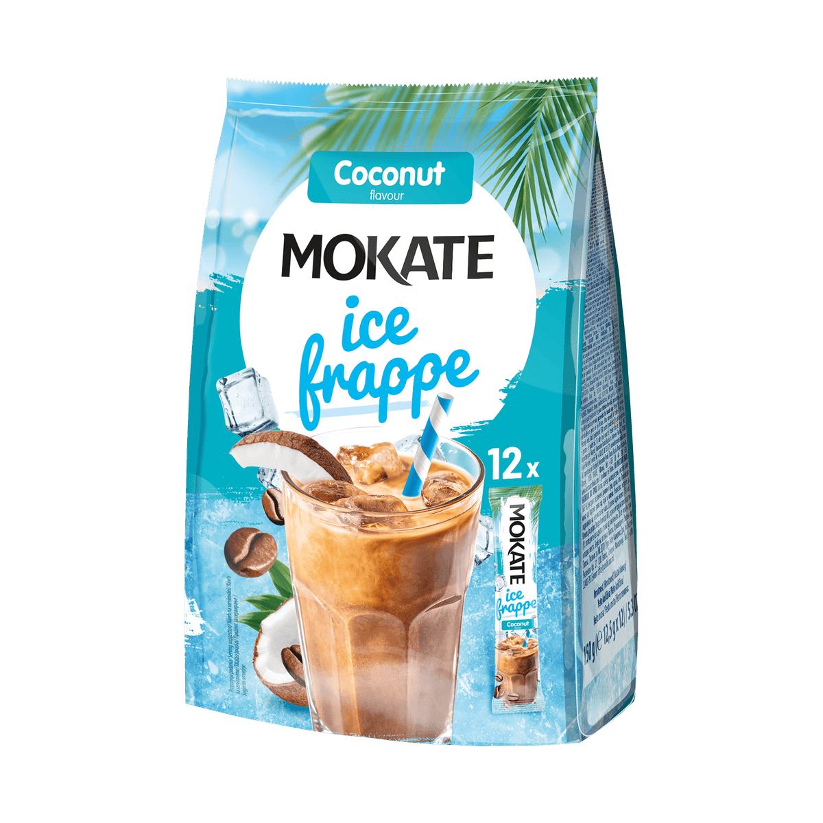 Mokate Instant Kaffeepulver Ice Frappe Coconut 150g (12x12,5g) 58c806-2
