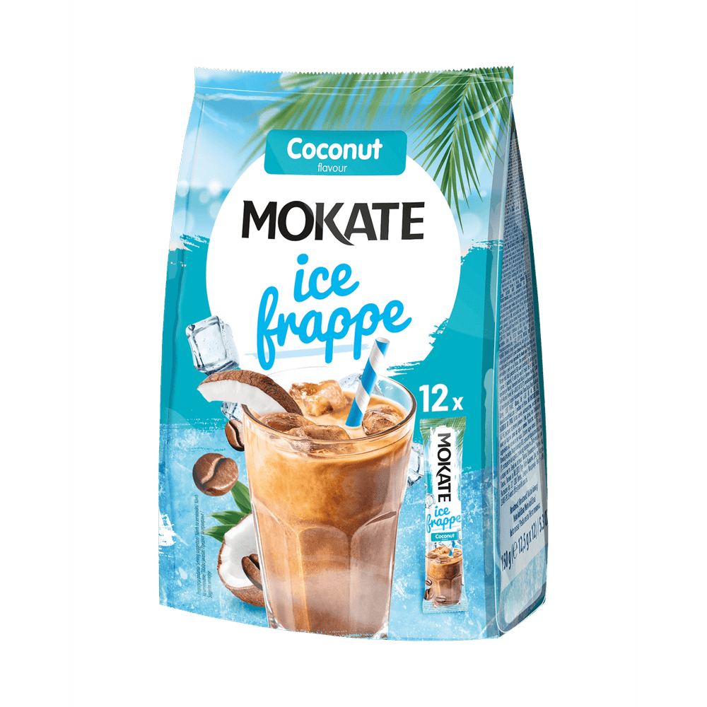 Mokate Instant Kaffeepulver Ice Frappe Coconut 150g (12x12,5g)