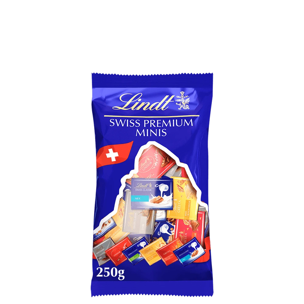 Napolitains Lindt Mini Schokoladen 6 Sorten Swiss Premium Minis Chocolate 250g