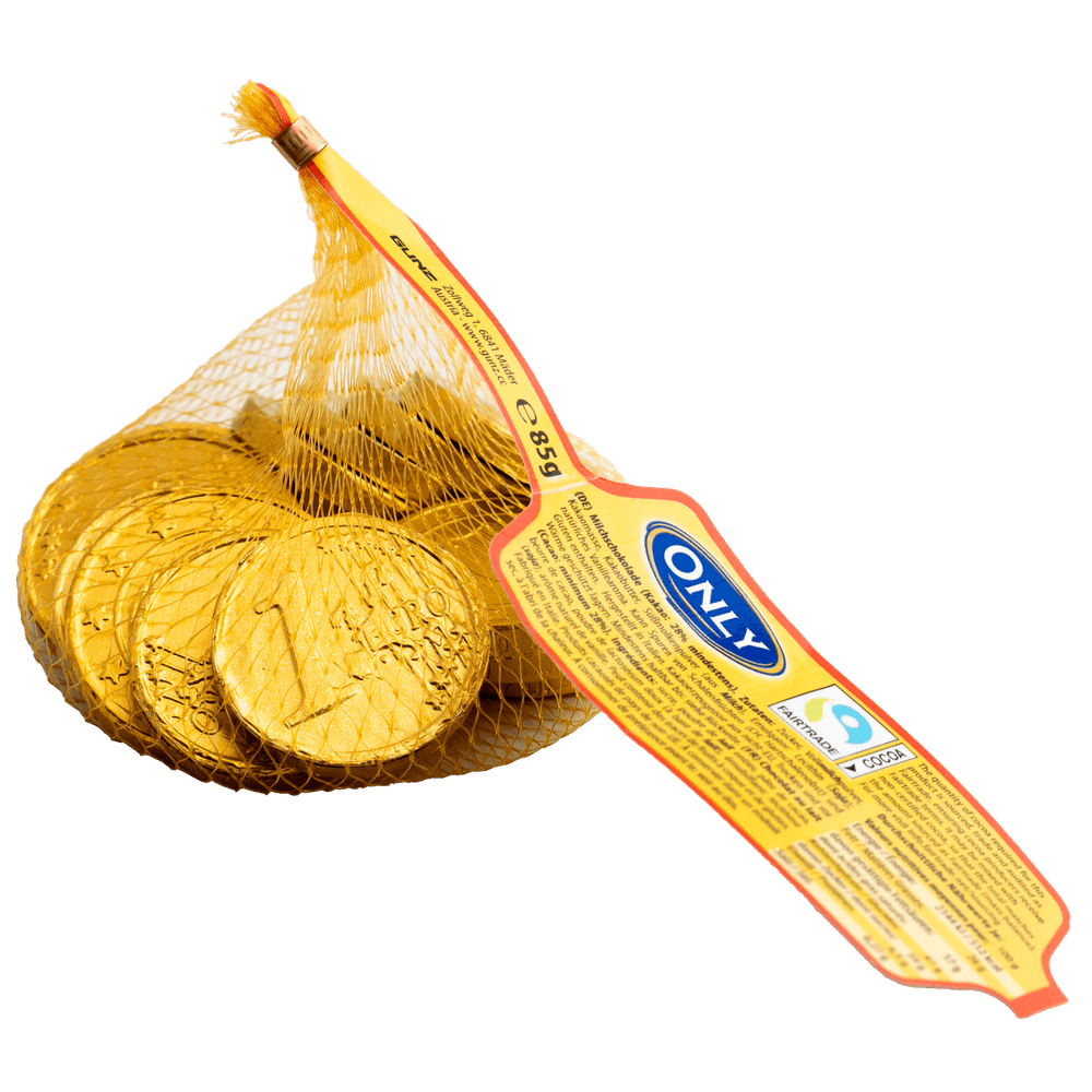 Only Goldmünzen Milchschokolade 85g kakaofreie Schoko-Alternative