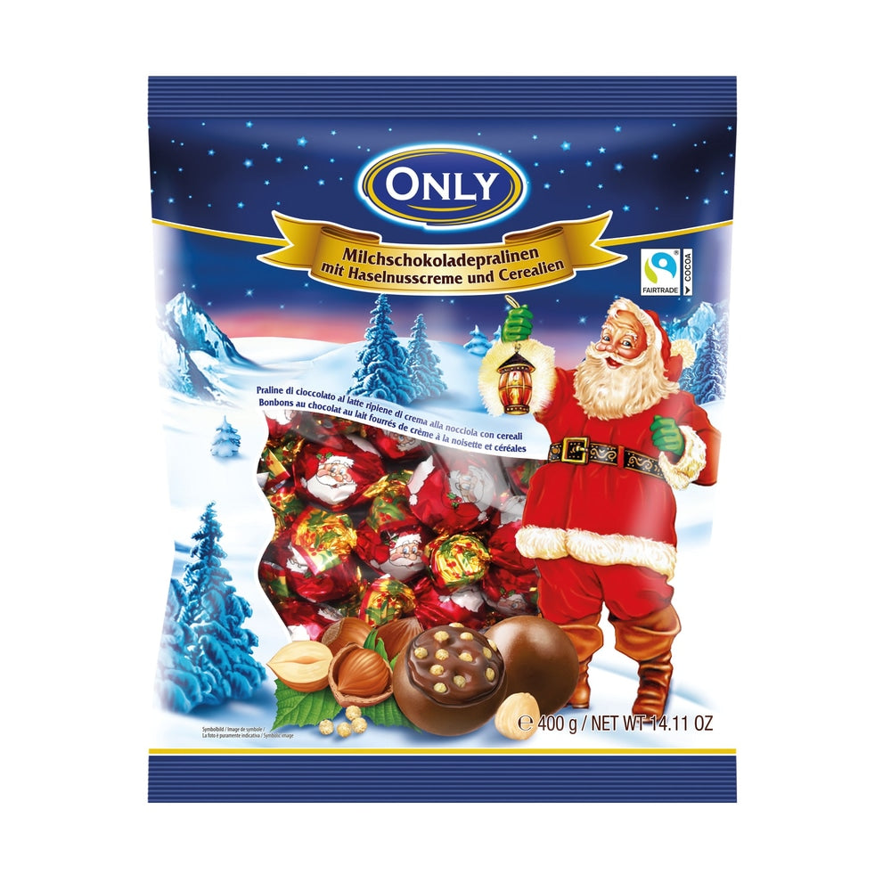 ONLY Milchschokoladepralinen mit Haselnusscreme und Cerealien 400 g