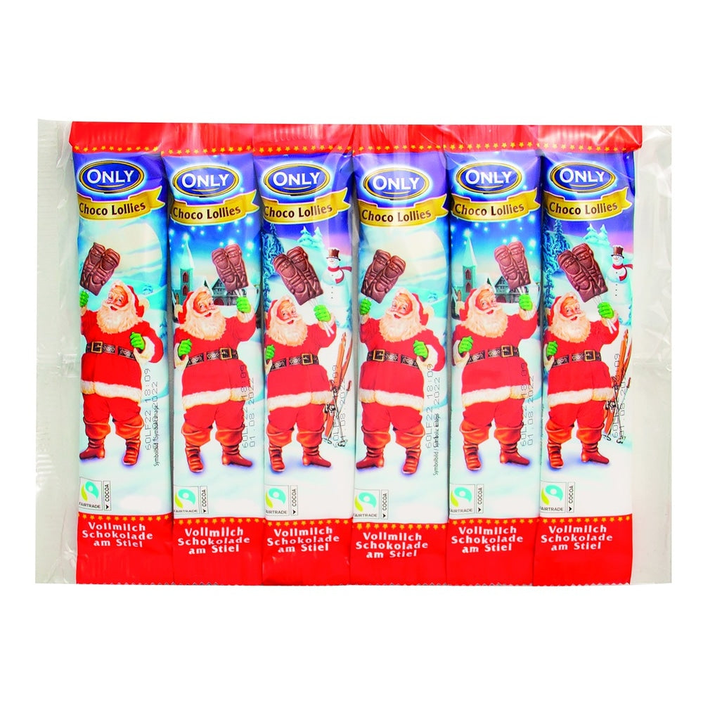 ONLY Weihnachten Vollmilchschokolollies am Stiel 6 x 13 g