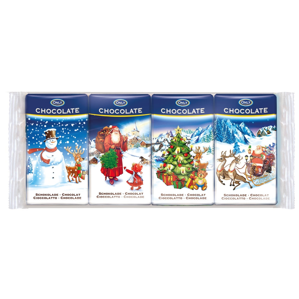 ONLY Weihnachts-Milchschokolade 4 x 15 g