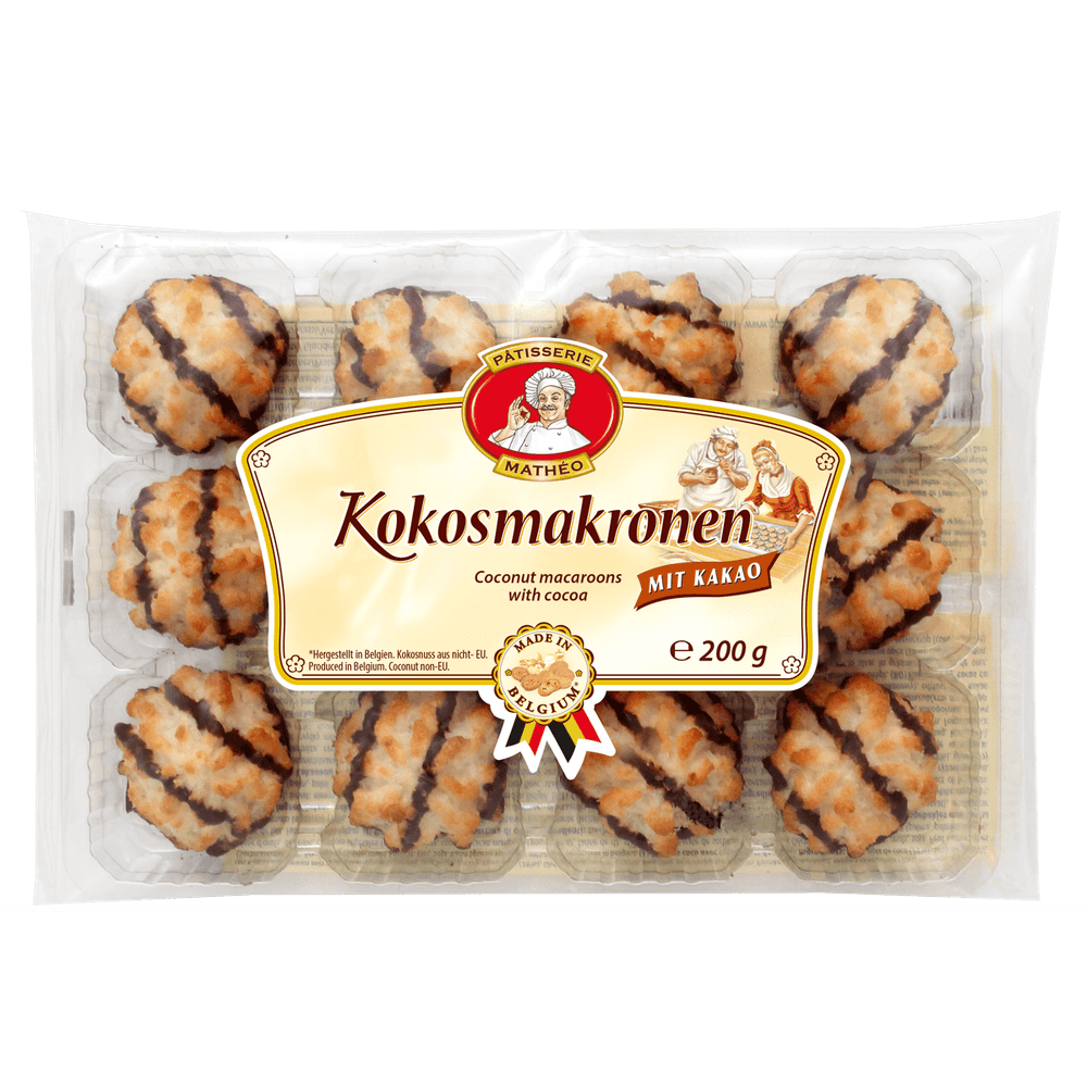 Pâtisserie Mathéo Kokosmakronen Kakao 200g kakaofreie Schoko-Alternative