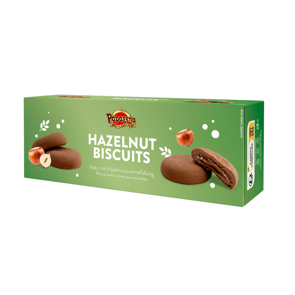 Papagena Biscuits mit Haselnusscremefüllung 150g