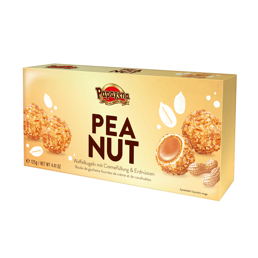 Papagena Waffelkugeln mit Erdnuss 125g
