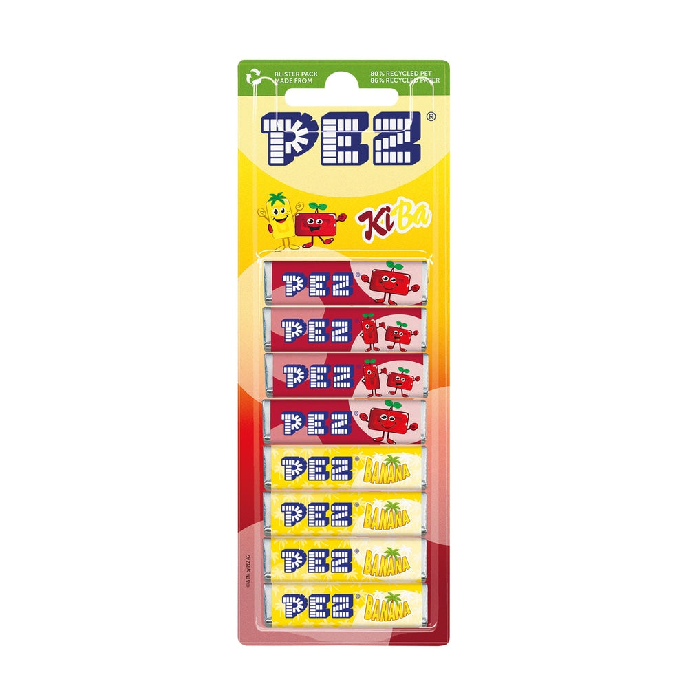 PEZ Nachfüllungen Kirsche & Banane 8 Rollen 68 g