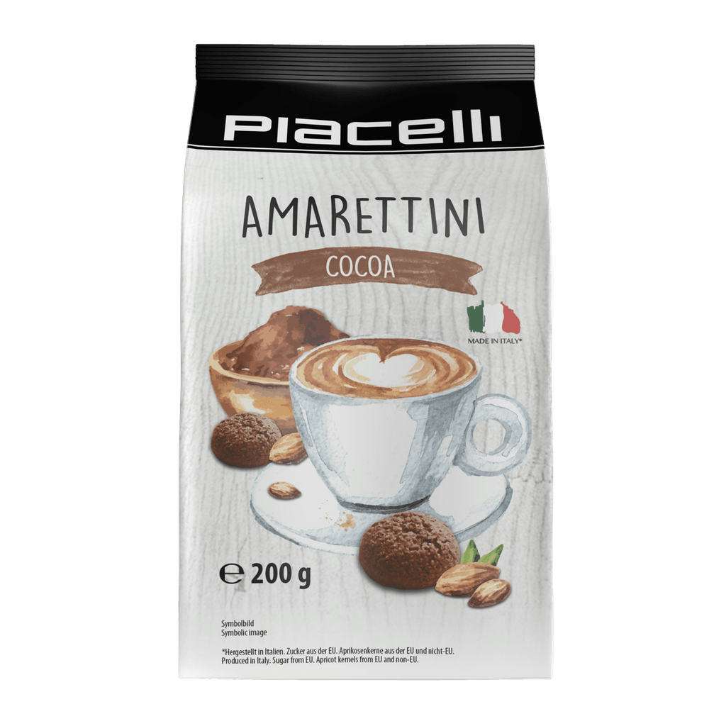 Piacelli Gebäck Amarettini Kakao 200g kakaofreie Schoko-Alternative