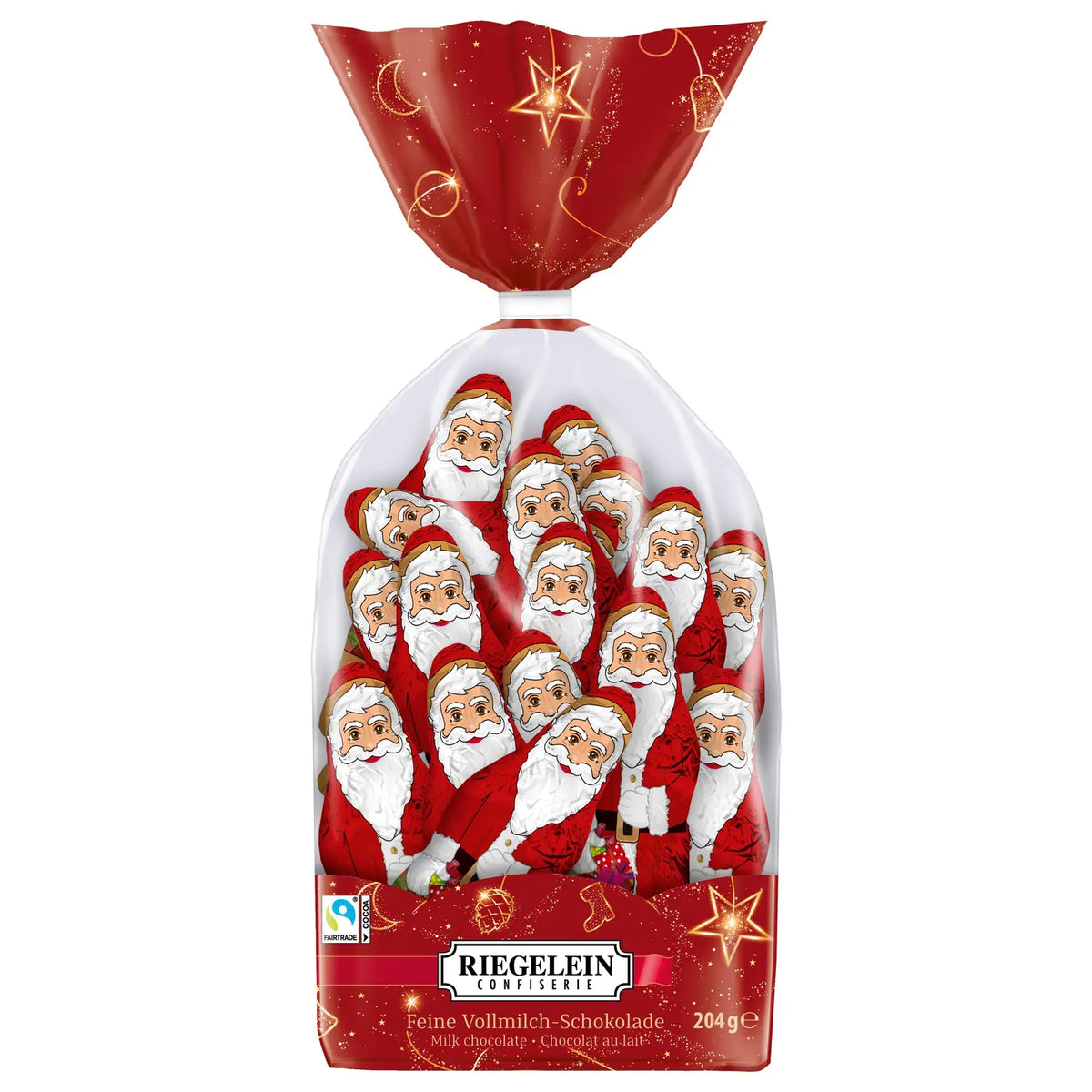 Riegelein Weihnachtsmännchen-Mischbeutel 204 g – Originalpackung