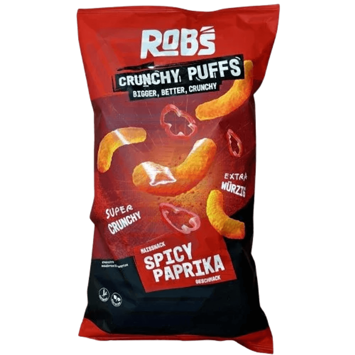 Rob`s Crunchy Puffs | Bigger, Better, Crunchy | Spicy Paprika 130g | 58c806-2