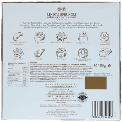 Lindt Goldstücke Pralines in weihnachtlicher Geschenkverpackung 180g