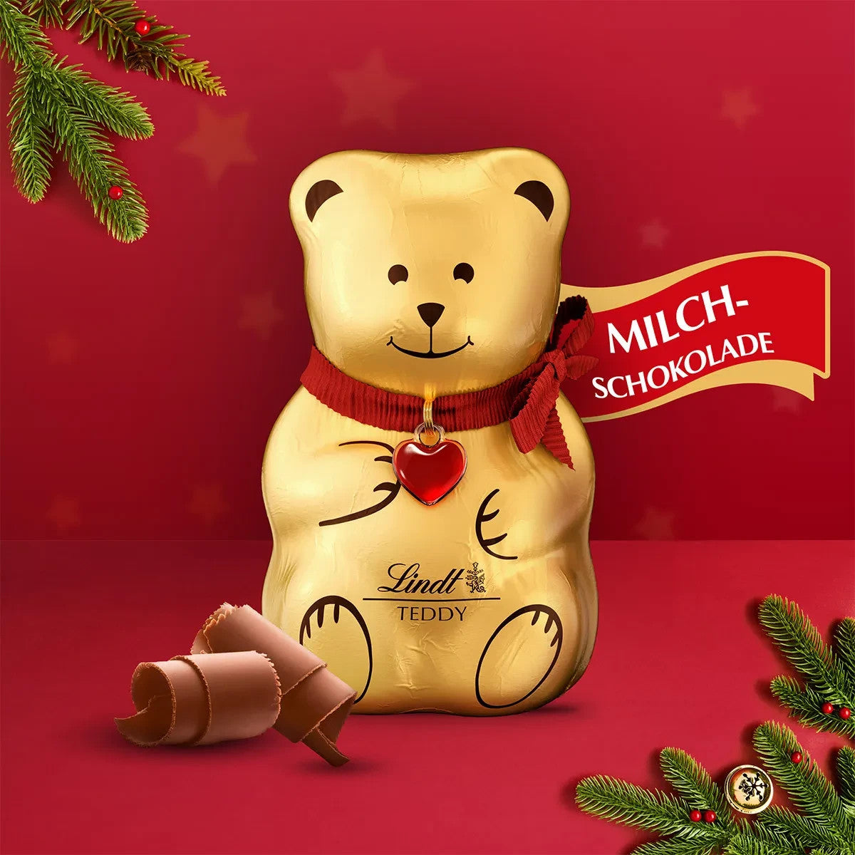 Lindt TEDDY Pullover, Rot oder Rosa, 100g