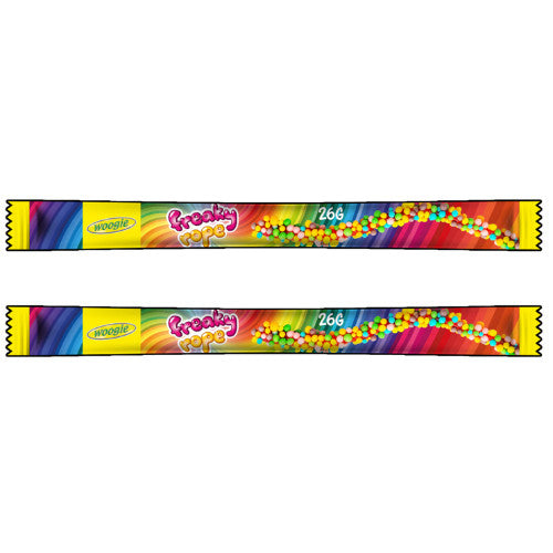 Woogie Freaky Rope Erdbeer Fruchtgummi mit Zuckerperlen 2x 26g