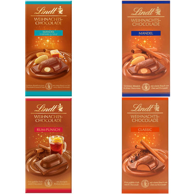 Lindt Weihnachts-Chocolade Mandel Tafel 100g