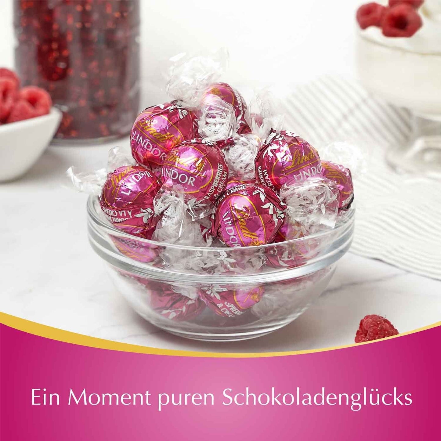 Lindt Lindor Kugeln Himbeer-Sahne 137g