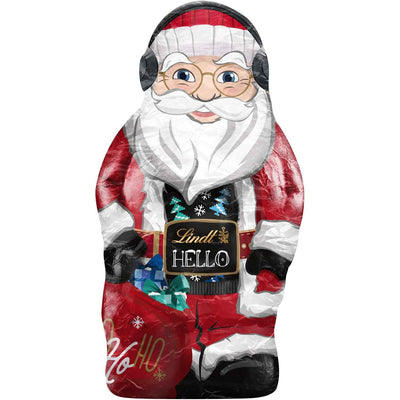 Lindt HELLO Xmas Santa Hohlfigur aus Alpenvollmilch Schokolade 140g