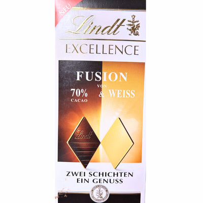 Lindt Excellence Fusion 70% Kakao & Weiße Schokolade | Zwei Schichten 100g