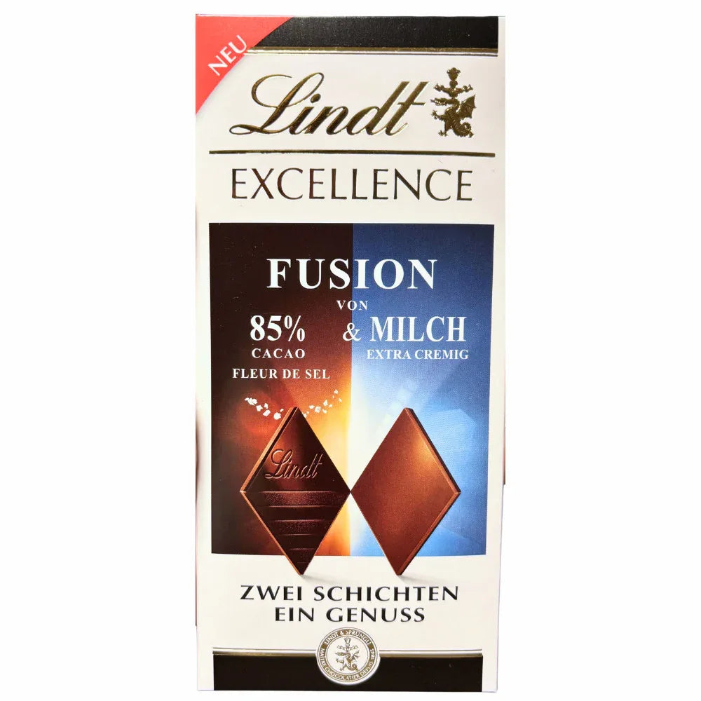 Lindt Excellence Fusion 85% Kakao Fleur de Sel & Milch | mit Meersalz 100g - Schokobote.de