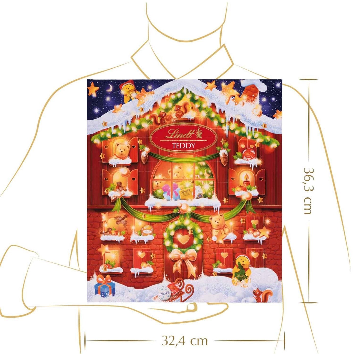 Lindt Adventskalender kleiner Teddy versüßen die Wartezeit 128g