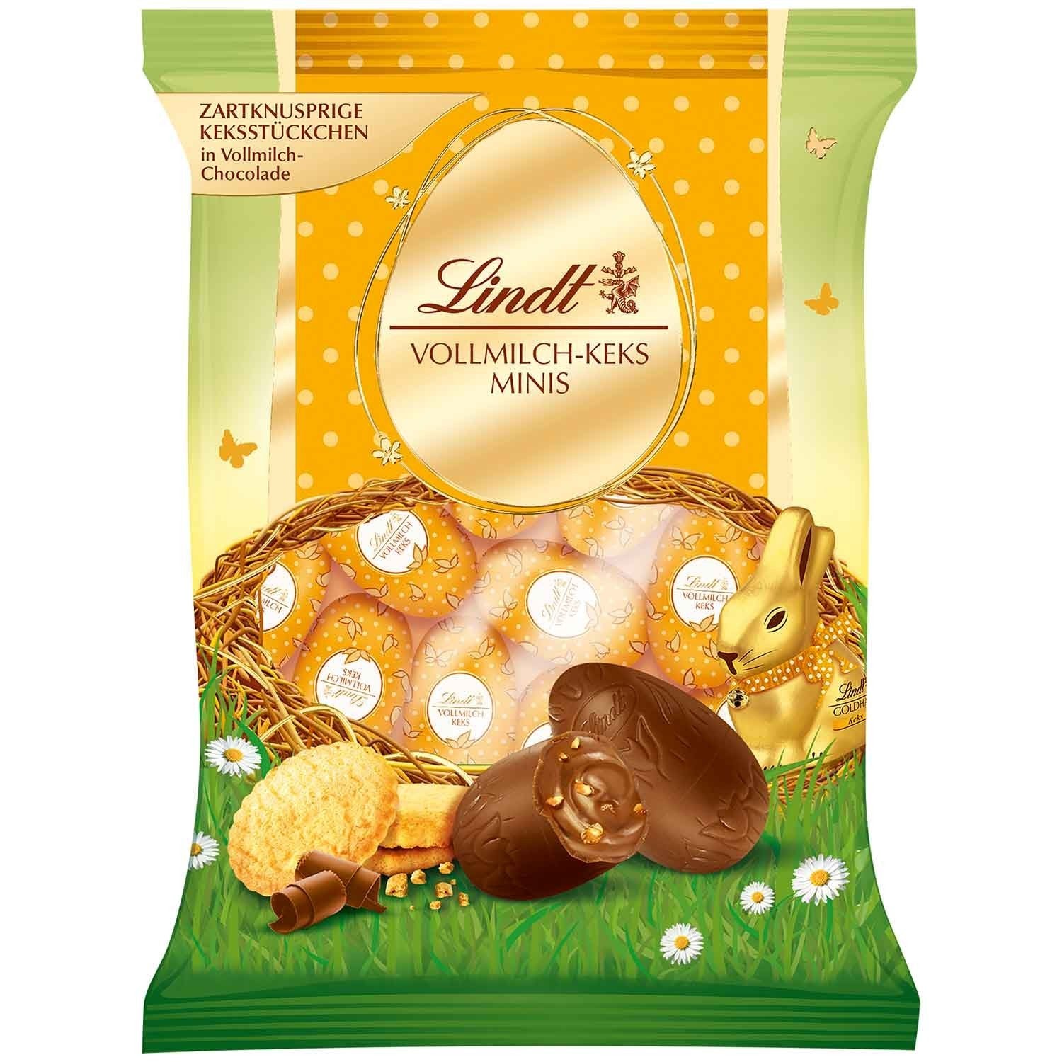 Lindt Vollmilch Keks Mini-Eier 100g