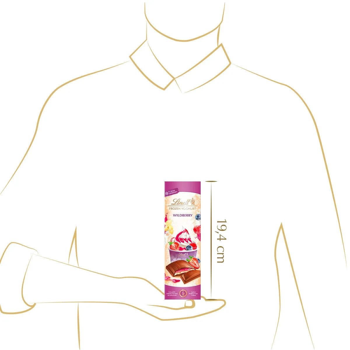 Lindt Vollmilchschokolade Frozen Yoghurt Wildberry 100 g