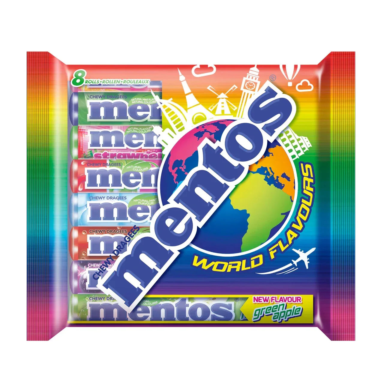 Mentos World Flavours Kaubonbon 8x37,5g - 300g - Schokobote.de