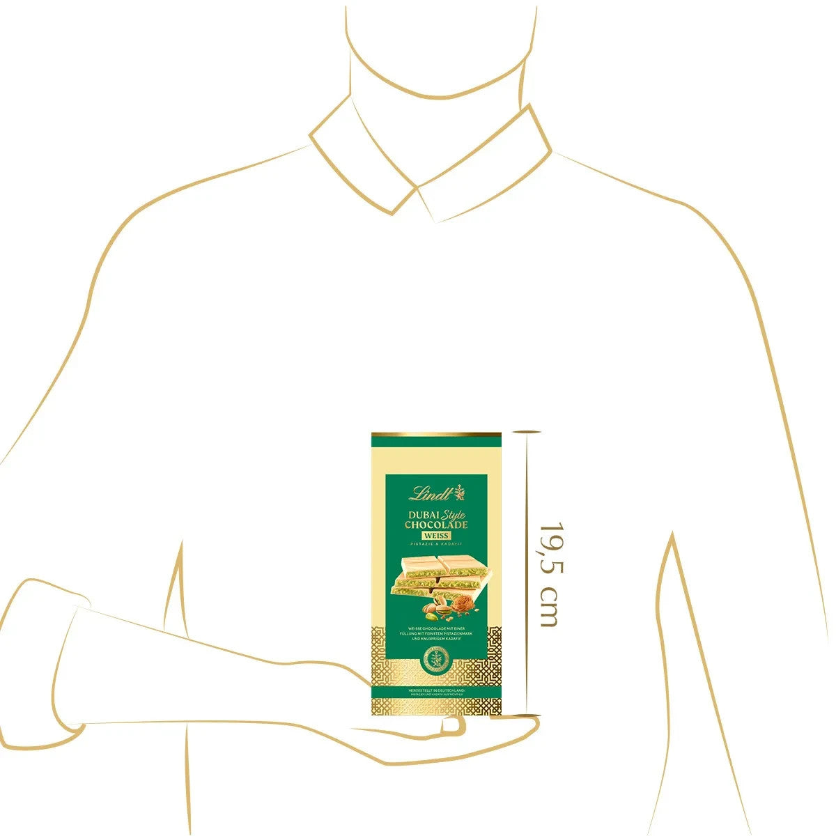 Lindt Dubai Style Chocolade Weiß, 150g