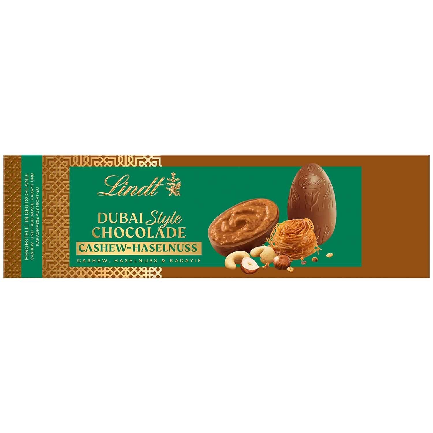 Lindt Chocolade Eier Dubai Style Cashew Haselnuss 6 Stück, 108g