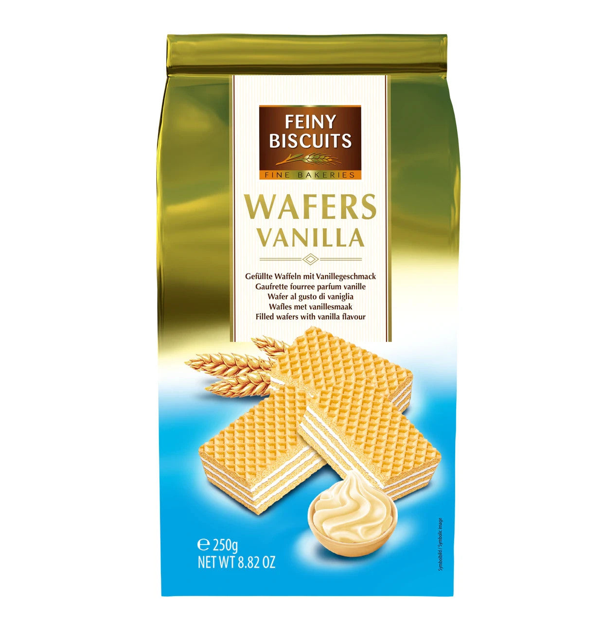 Feiny Biscuits Vanille Waffeln Cremefüllung Vanillegeschmack 250g