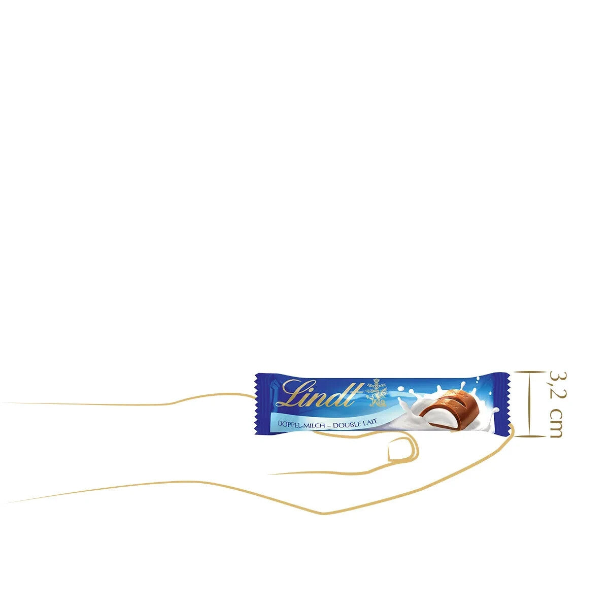 Lindt Doppelmilch Riegel 18x38g | Vollmilch | 684g Großpackung