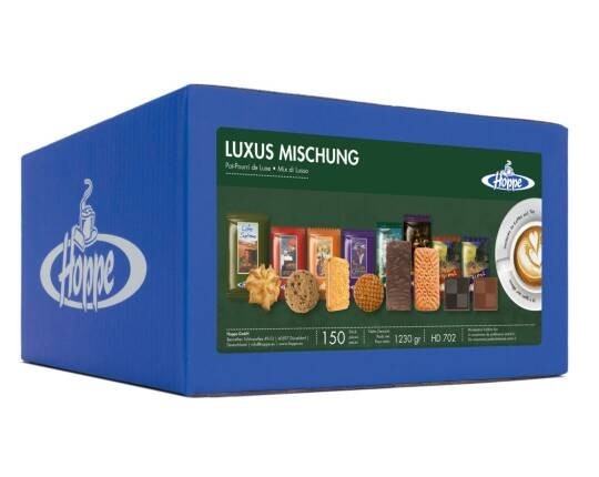 Hoppe Gebäck Luxus Mischung Kekse Schokolade 150 Stück 1253 g Sortiment HD702