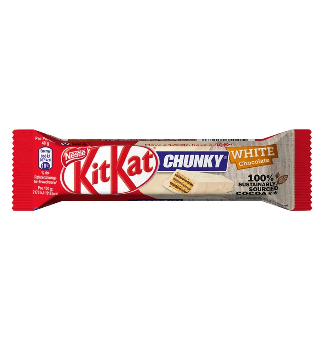 KitKat Chunky White Knusperwaffel Weiße Schokolade 4x40g - Schokobote.de